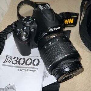 Nikon D3000 DSLR Camera & case